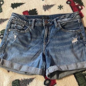 Silver Jean Shorts